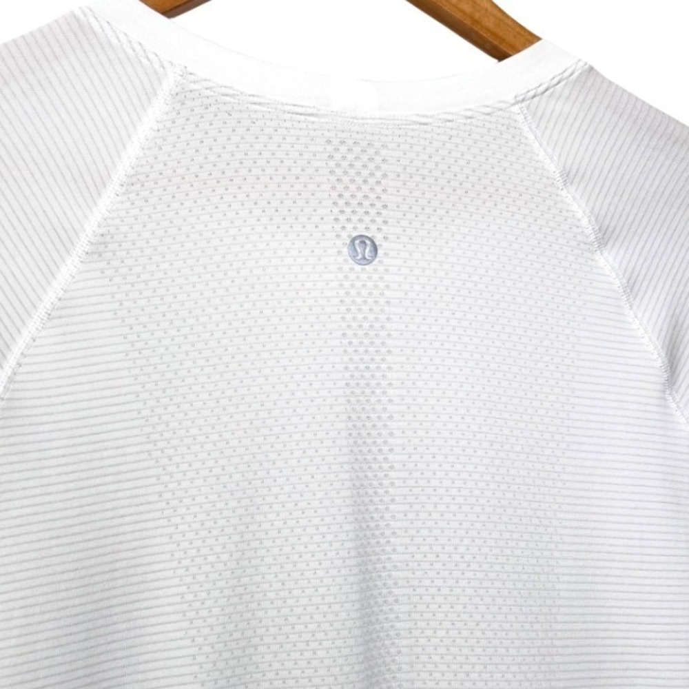 Lululemon Swiftly Tech Long Sleeve Women's‎ White Athletic Top Shirt Size 10 - Picture 8 of 9